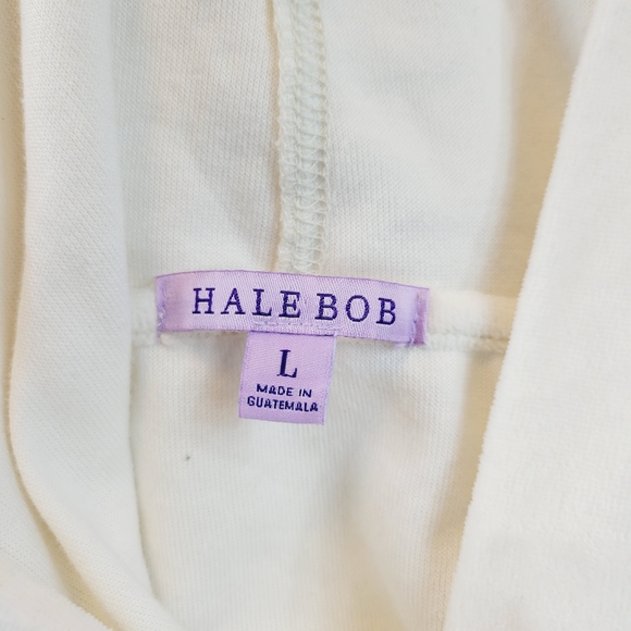 Hale Bob Cream Velour Hoodie size Large - Picture 11 of 12